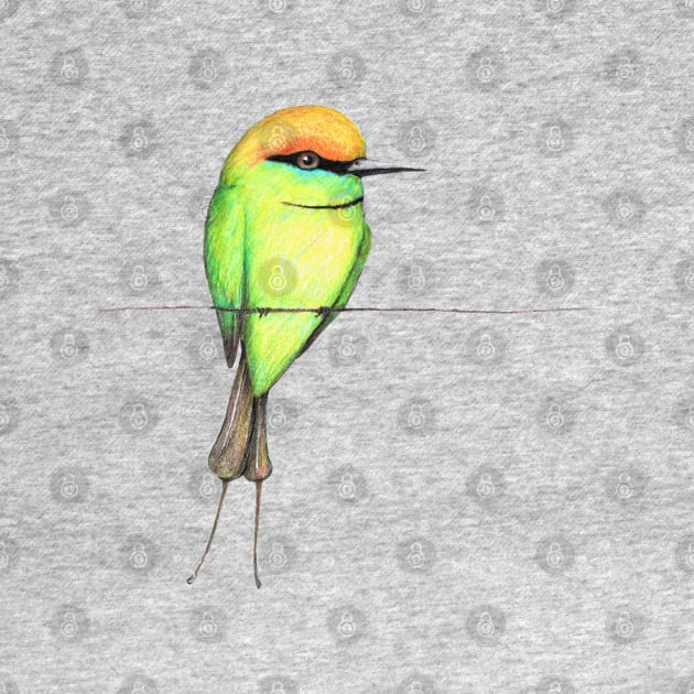 Green bee eater by Bwiselizzy